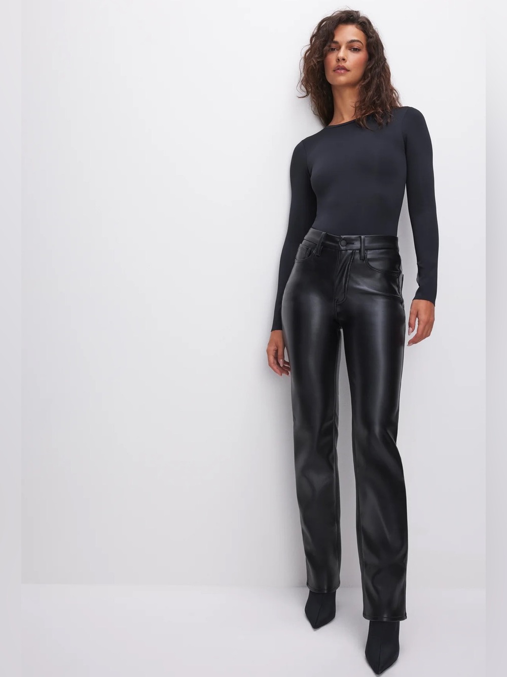 Good American Good Icon Faux Leather Pants